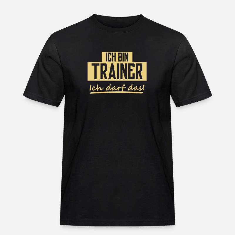 ich bin trainer - Männer Workwear T-Shirt - Schwarz
