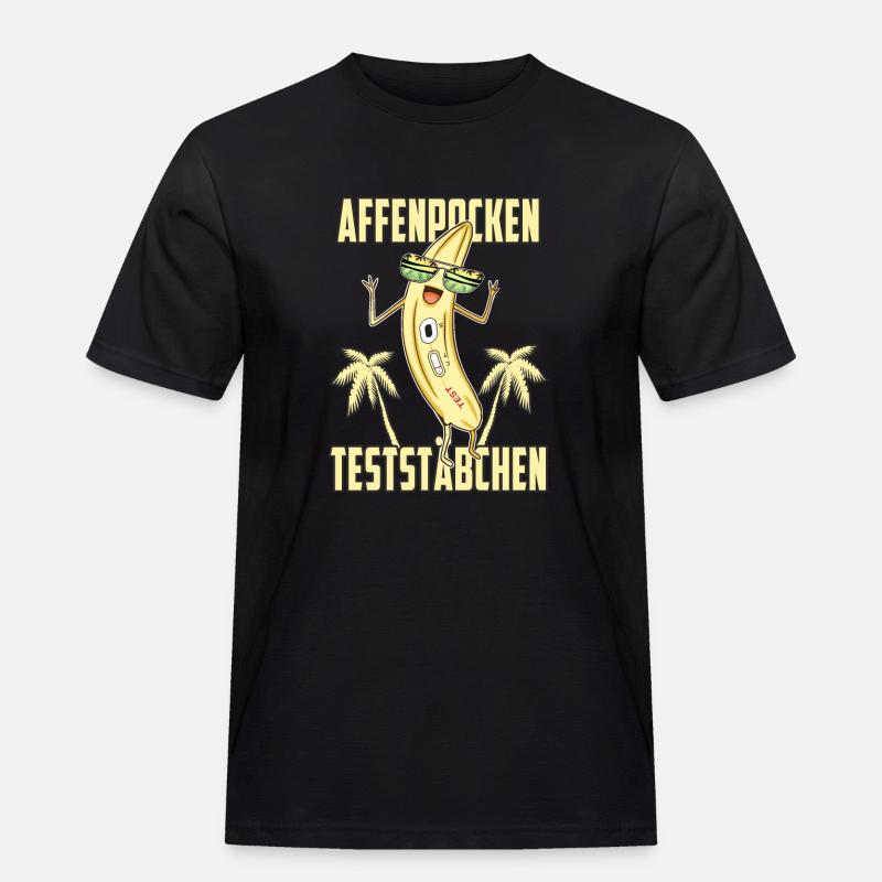 Affenpocken Teststäbchen - Männer Workwear T-Shirt - Schwarz