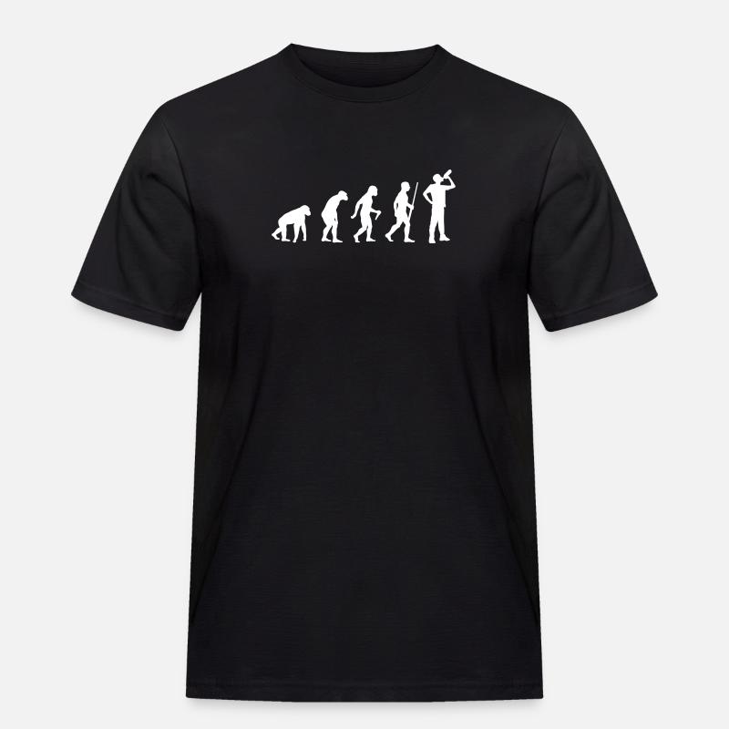 Beer Drinking Evolution - Men's Workwear T-Shirt - black