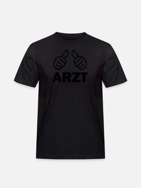 arzt - Männer Workwear T-Shirt - Schwarz