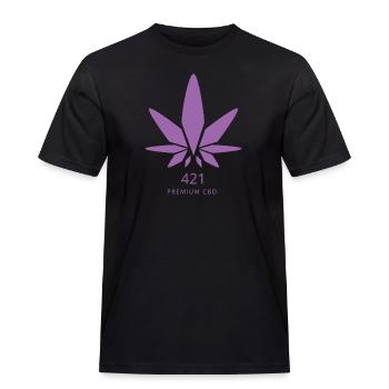 421 Brandshirt Purple Gelato - Männer Workwear T-Shirt - Schwarz - Vorne - AI Model Male 178 light (178cm)