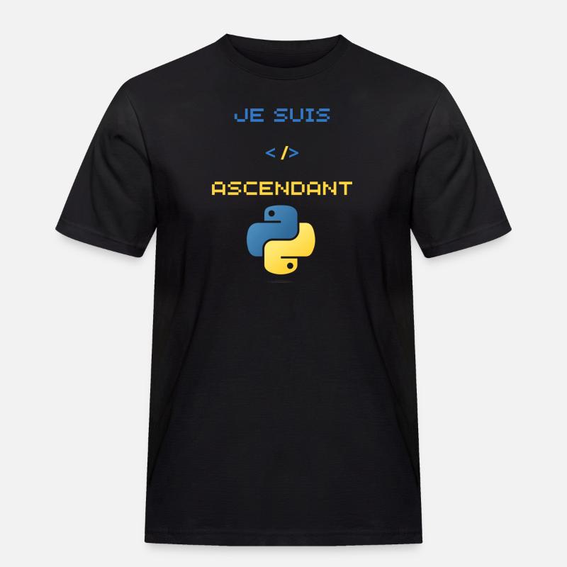 Geschenk für Python-Entwickler - Männer Workwear T-Shirt - Schwarz