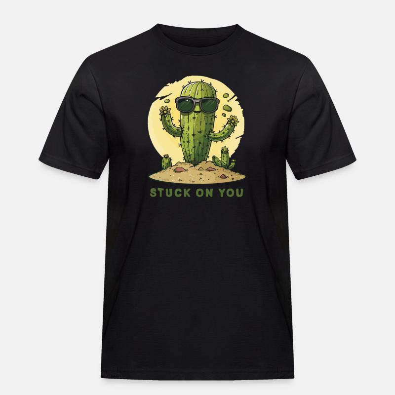 An dir hängen - Männer Workwear T-Shirt - Schwarz