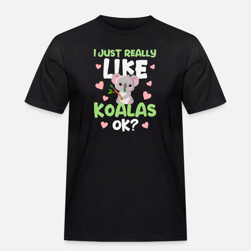Koala Koalabär - Männer Workwear T-Shirt - Schwarz