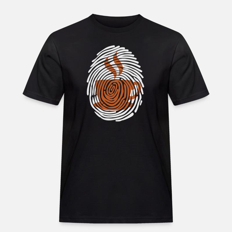 Kaffeetrinker Kaffee Kaffeetasse Milchkaffee - Männer Workwear T-Shirt - Schwarz