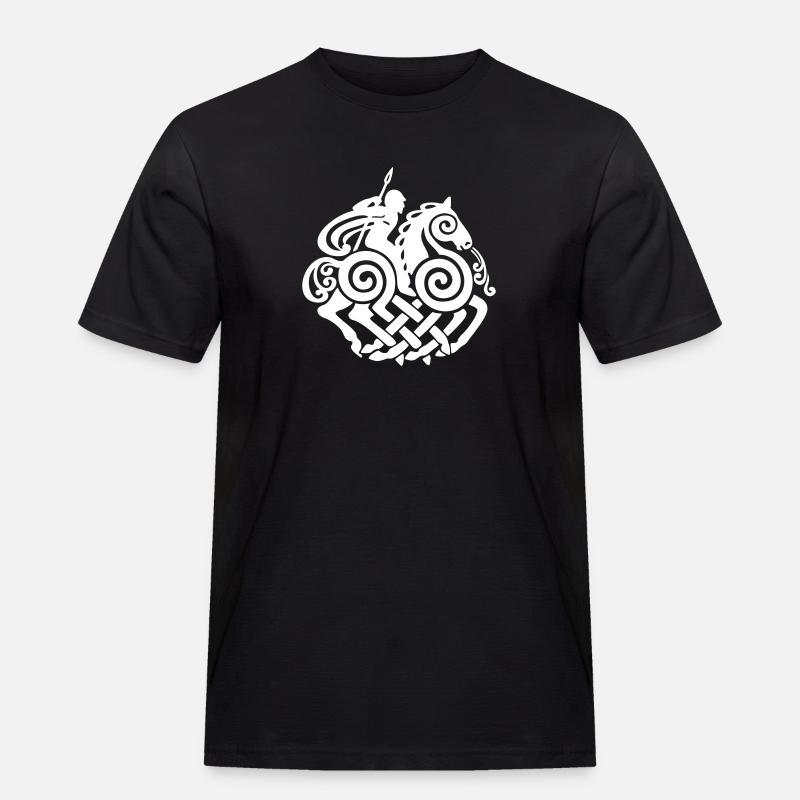 Odin 3 (vector) - Männer Workwear T-Shirt - Schwarz