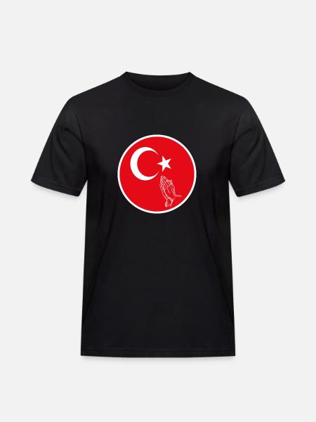 Earthquake Turkey Flag - Men's Workwear T-Shirt - black