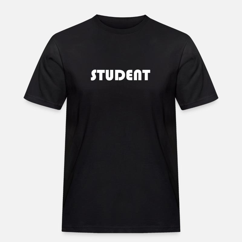 STUDENT Logo - Männer Workwear T-Shirt - Schwarz