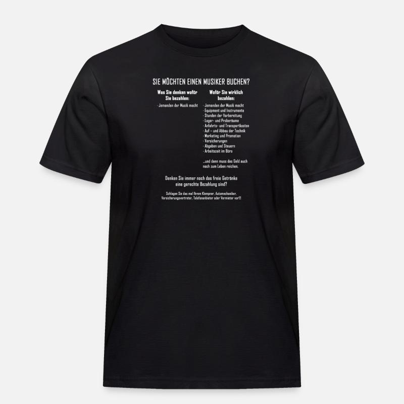 Musiker buchen - Männer Workwear T-Shirt - Schwarz