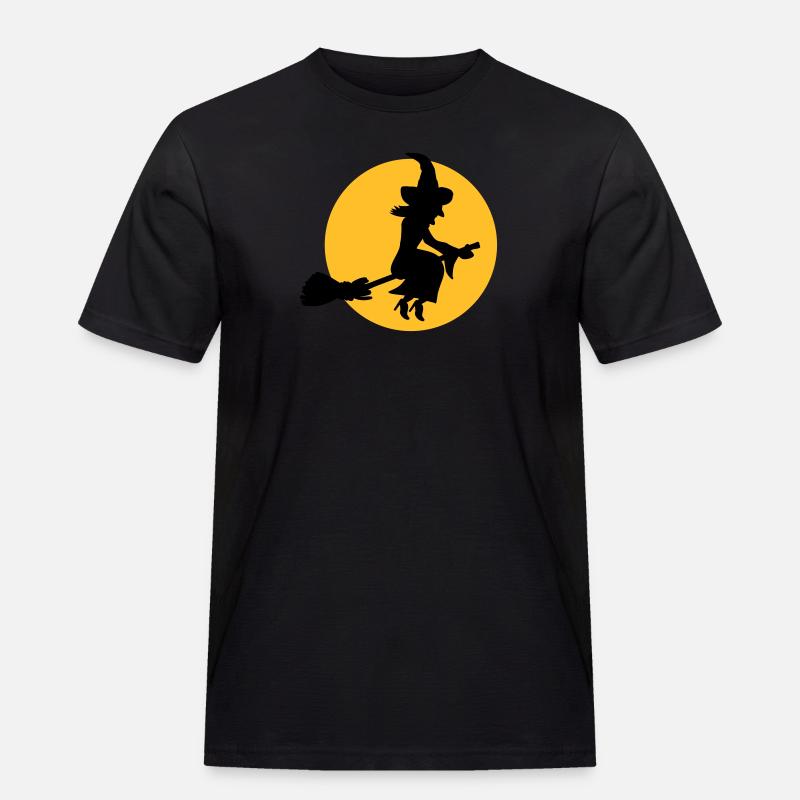 Hexe - Männer Workwear T-Shirt - Schwarz