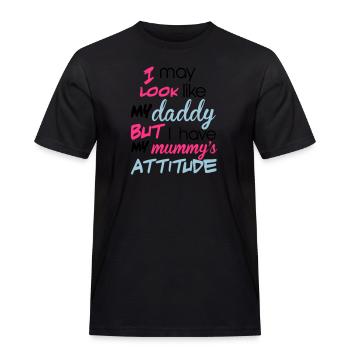 Kids - Men's Workwear T-Shirt - black - Front - AI Model Male 178 light (178cm)