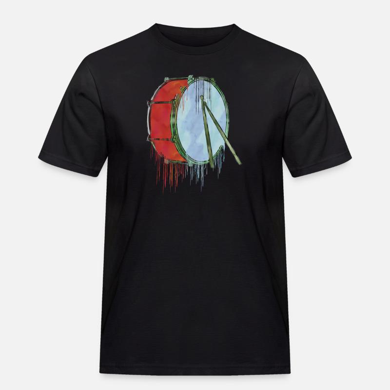 Trommeltinte - Männer Workwear T-Shirt - Schwarz