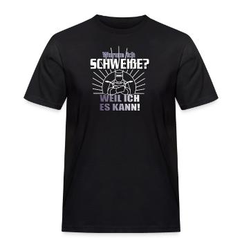 Warum ich schweiße? Weil ich es kann! Schweisser - Männer Workwear T-Shirt - Schwarz - Vorne - AI Model Male 178 light (178cm)