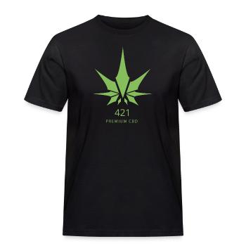 421 Brandshirt Alien Haze - Männer Workwear T-Shirt - Schwarz - Vorne - AI Model Male 178 light (178cm)