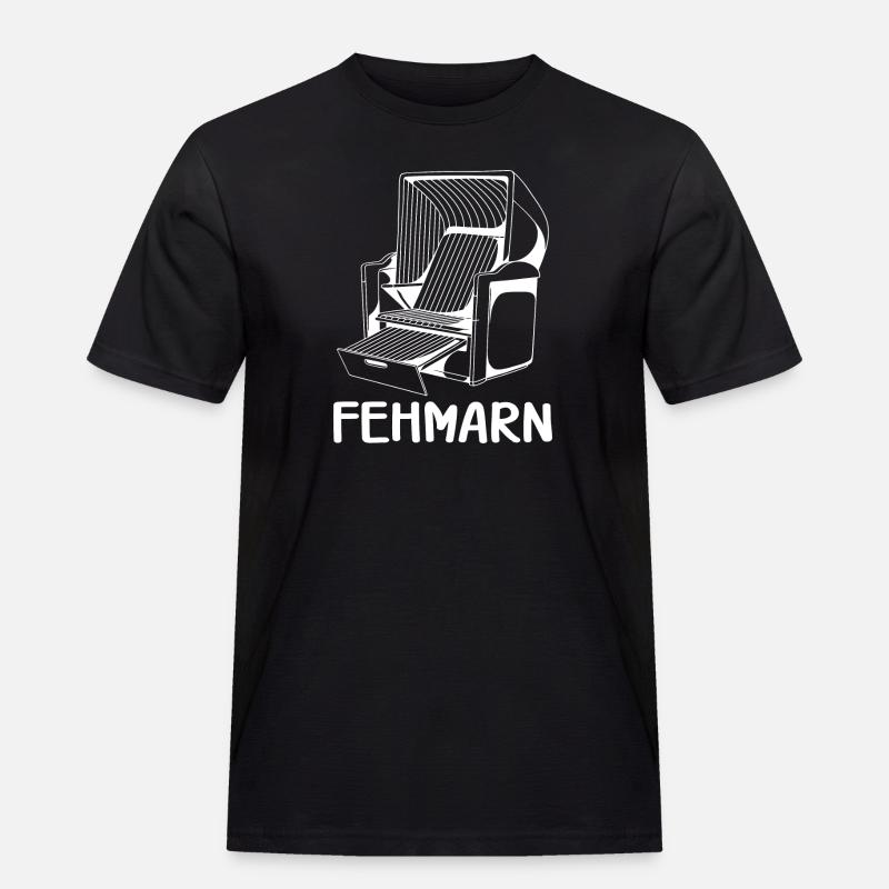 FEHMARN STRANDKORB - Männer Workwear T-Shirt - Schwarz