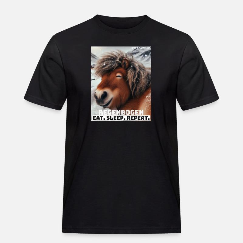 Regenbogen Mottoshirt - Männer Workwear T-Shirt - Schwarz
