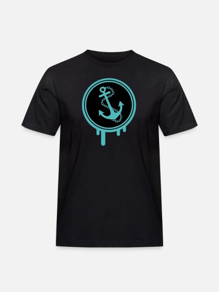 Blobs d’icônes d’ancrage - T-shirt Workwear homme - noir