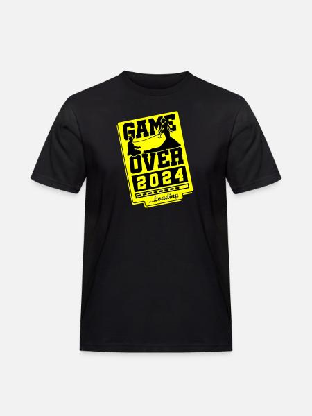 Wedding Loading 2024 Game Over - Men's Workwear T-Shirt - black