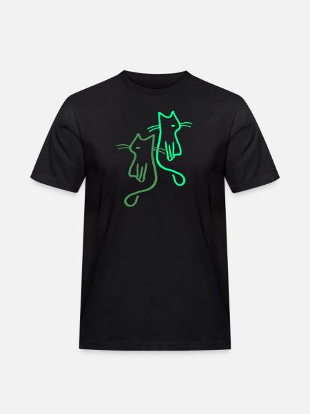 Cats Cat Retro Gift - Men's Workwear T-Shirt - black