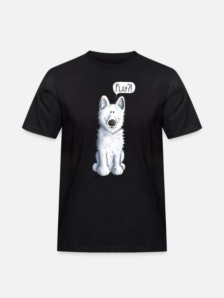 Schweizer Schäferhund Play - Männer Workwear T-Shirt - Schwarz