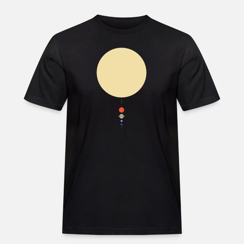 Minimal Solar System - Men's Workwear T-Shirt - black