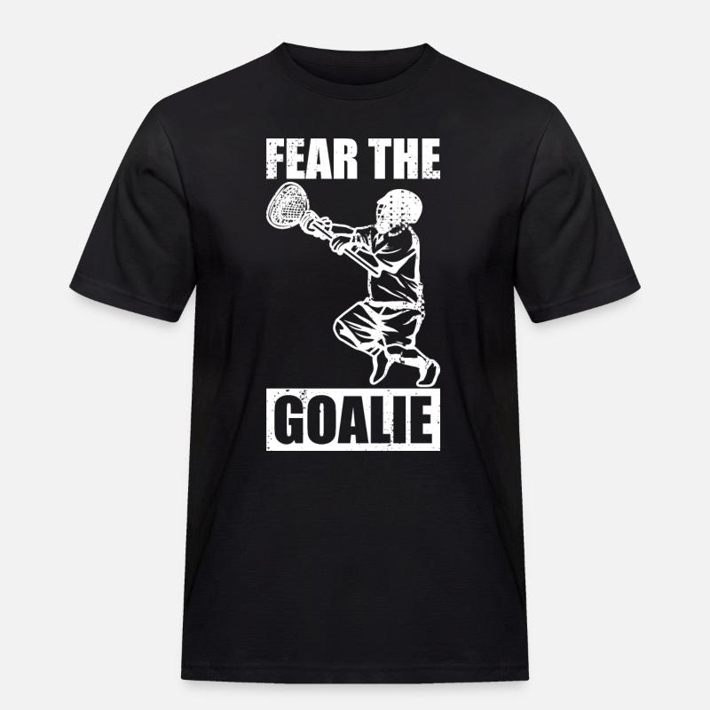 Lacrosse Torhüter - Männer Workwear T-Shirt - Schwarz