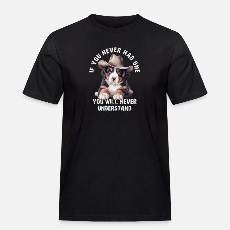 Berner Sennenhund - Männer Workwear T-Shirt - Schwarz