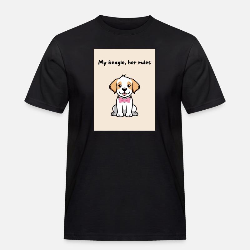 A-Beagle-mio_-5- - Männer Workwear T-Shirt - Schwarz