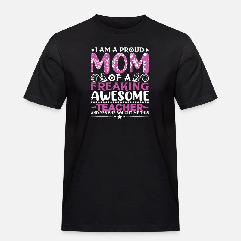 Stolze Lehrerinnen Botschaft  - Männer Workwear T-Shirt - Schwarz