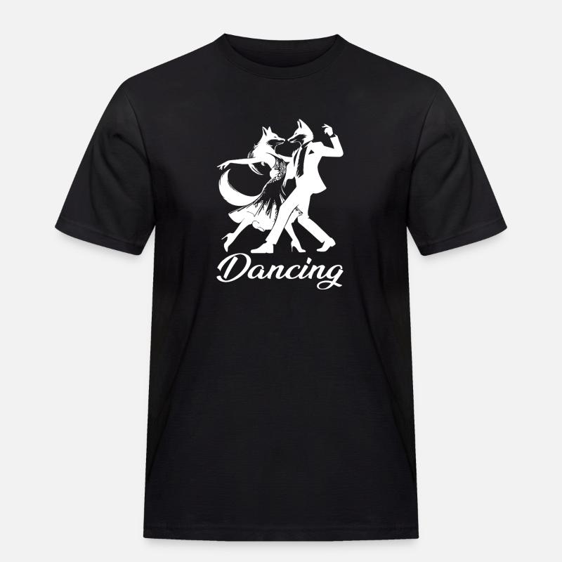 Tango Foxes Design – Dancing - Men's Workwear T-Shirt - black