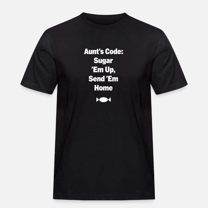 Aunt's Code Sugar Em Up - Men's Workwear T-Shirt - black