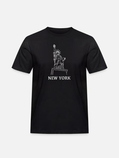 New_York_weiss - T-shirt Workwear homme - noir