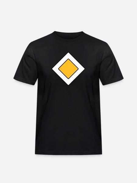 Vorfahrtsschild - Männer Workwear T-Shirt - Schwarz