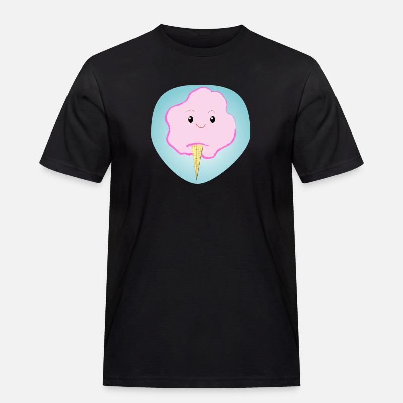 Fröhliche Zuckerwatte - Geschenk - Geschenkidee - Männer Workwear T-Shirt - Schwarz