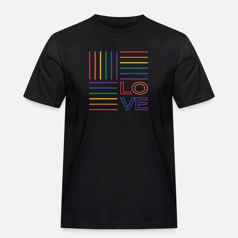 LGBT Pride - Männer Workwear T-Shirt - Schwarz