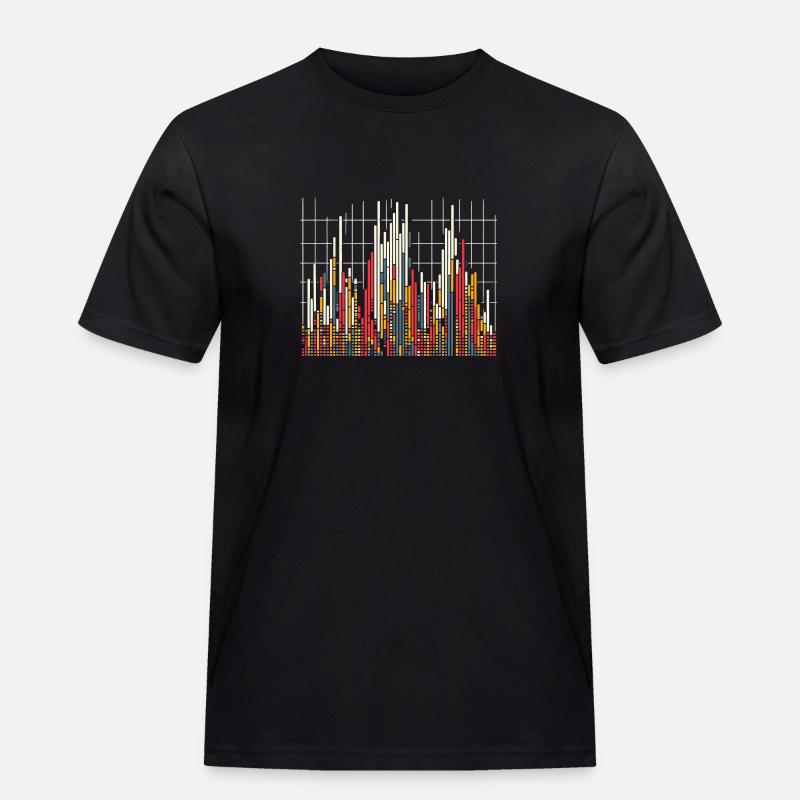 Datenanalyse & Diagramme - Visuelle Geschenkidee - Männer Workwear T-Shirt - Schwarz