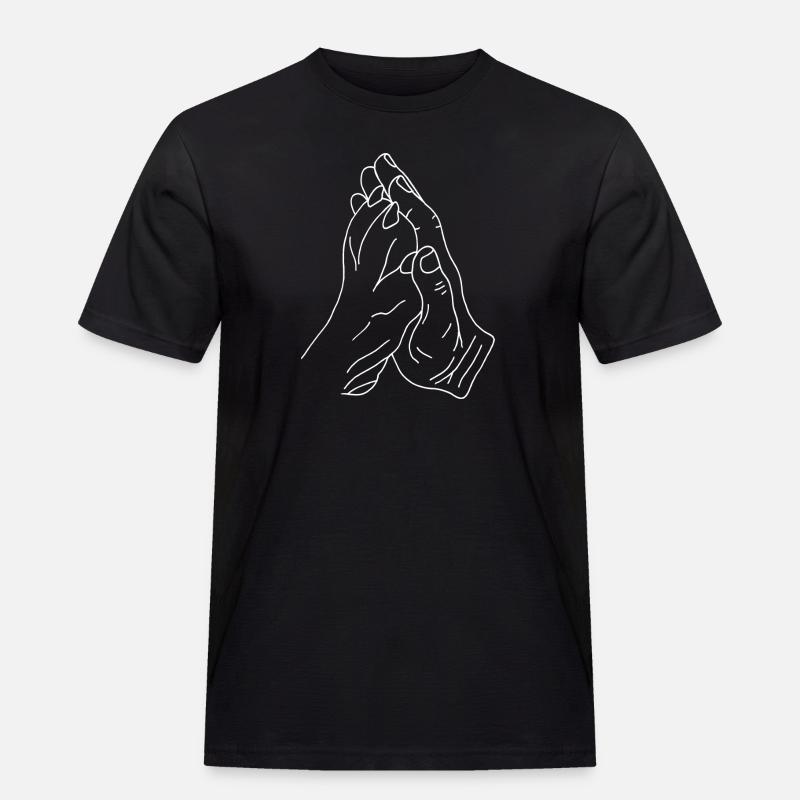 Hand mit Pfote - Männer Workwear T-Shirt - Schwarz