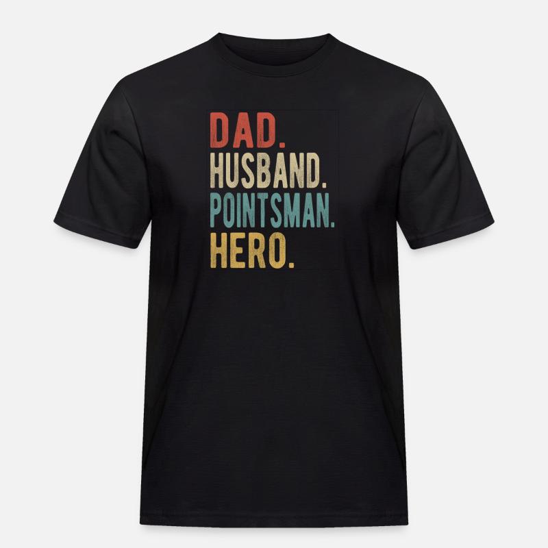 Weichensteller Papa Ehemann Held - Männer Workwear T-Shirt - Schwarz