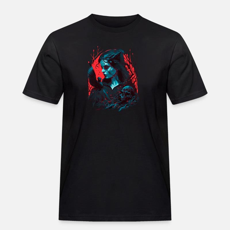 Dunkles Mädchen - Männer Workwear T-Shirt - Schwarz