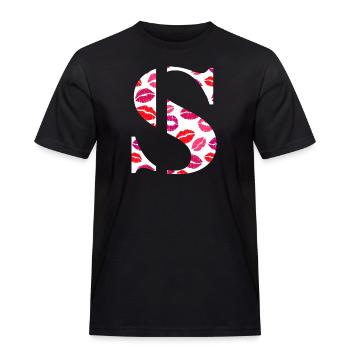 Lettre s bisous - T-shirt Workwear homme - noir - Devant - AI Model Male 178 light (178cm)