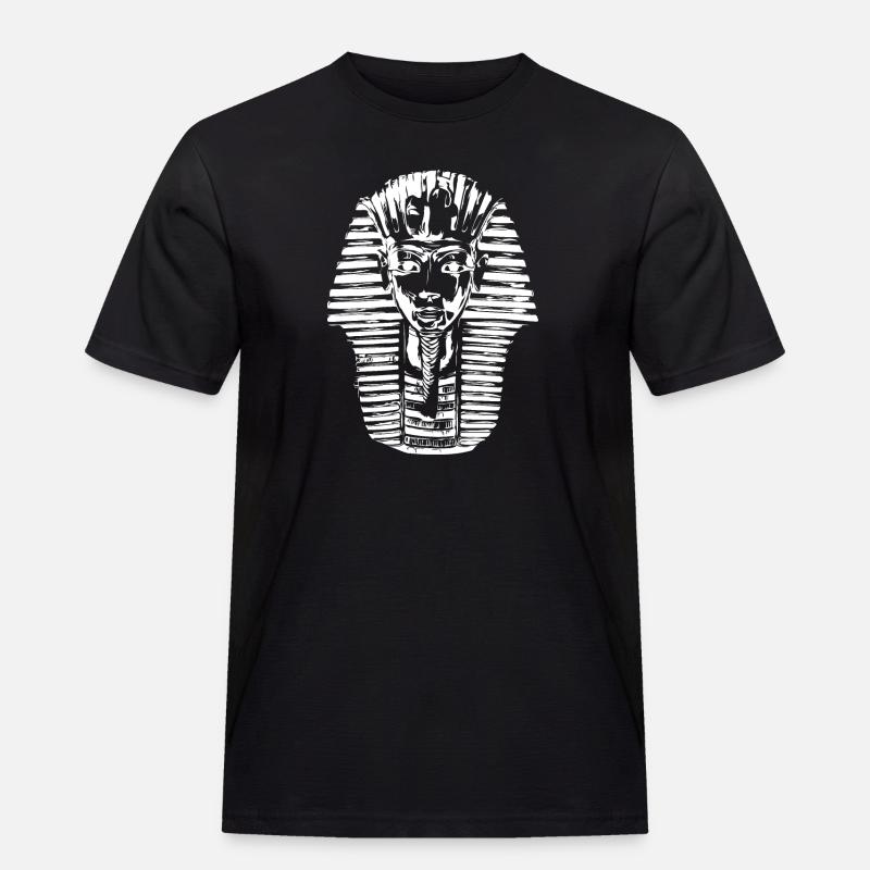 Pharao Tutanchamun  - Männer Workwear T-Shirt - Schwarz