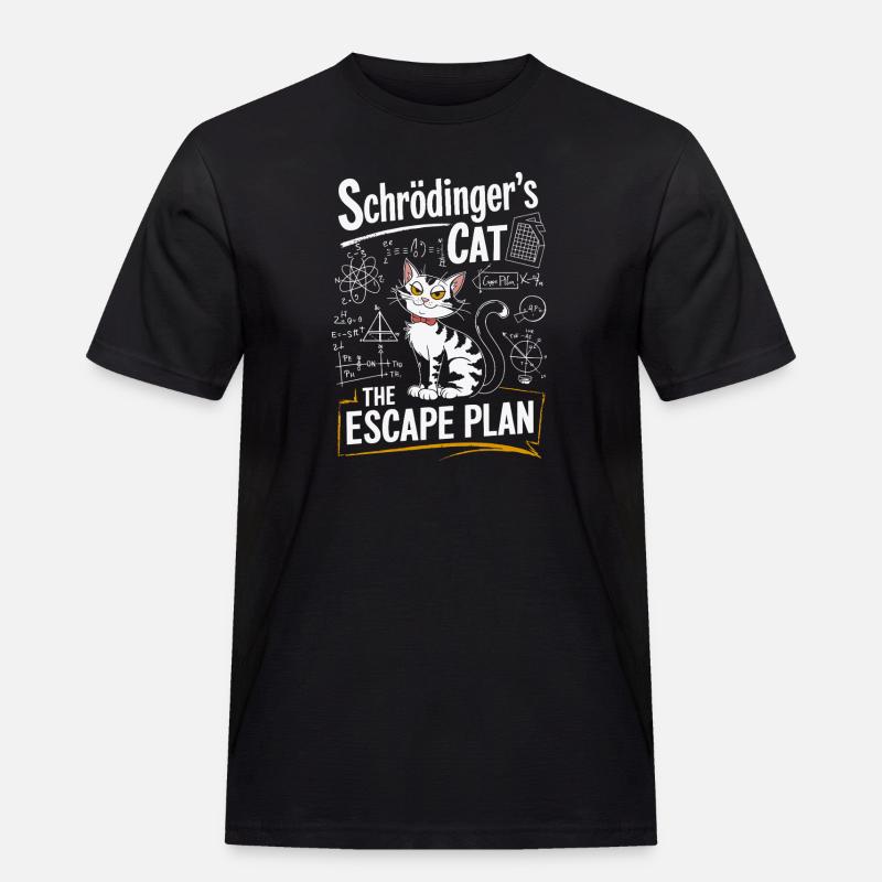Schrödinger Cat: Der Fluchtplan - Männer Workwear T-Shirt - Schwarz