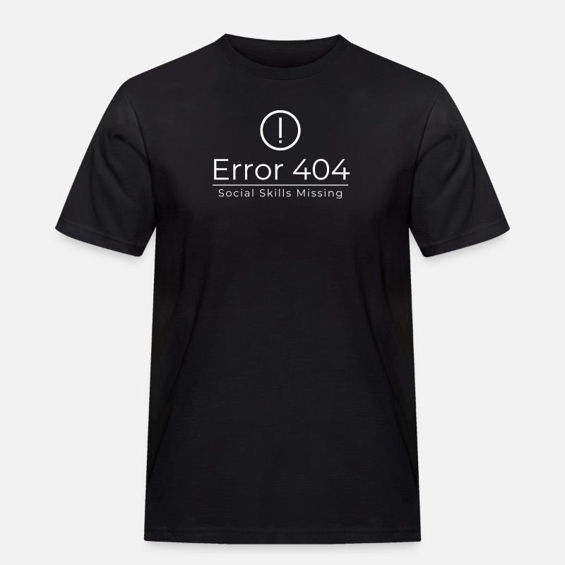 Error 404 – Feelings Not Found - Men's Workwear T-Shirt - black