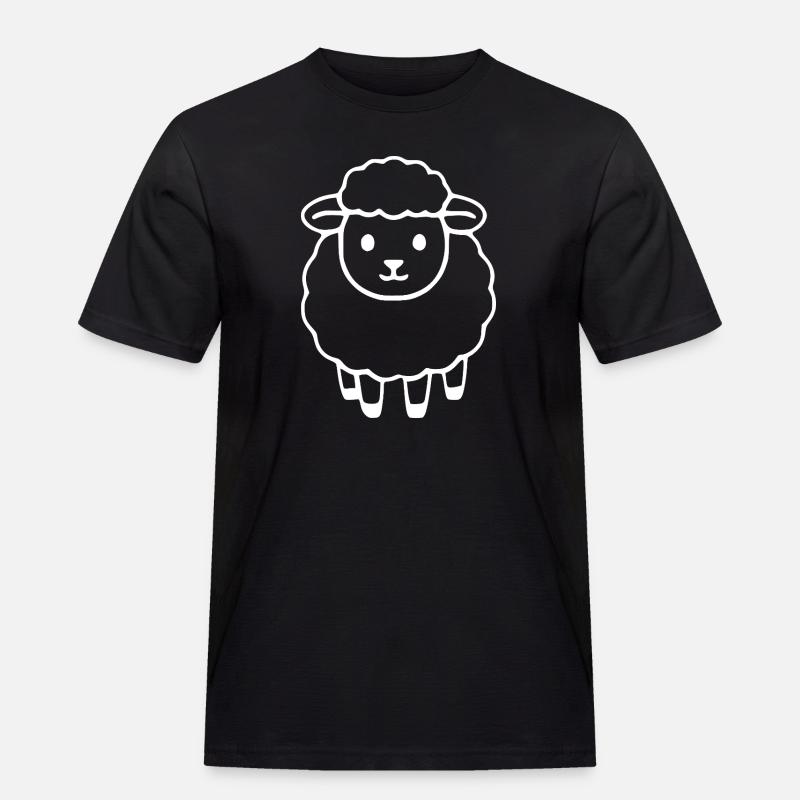 Schaf Schäfchen Lamm - Männer Workwear T-Shirt - Schwarz