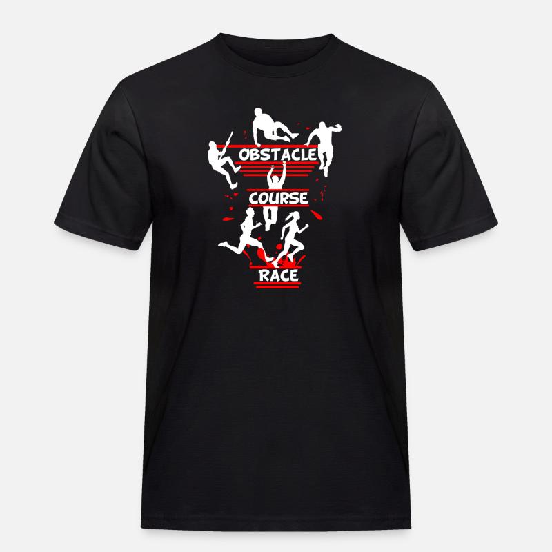 Course d’obstacles – Conception d’obstacles en ligne - T-shirt Workwear homme - noir