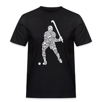 Feldhockey Symbole Hockey Jungen Hockeyspieler - Männer Workwear T-Shirt - Schwarz - Vorne - AI Model Male 178 light (178cm)