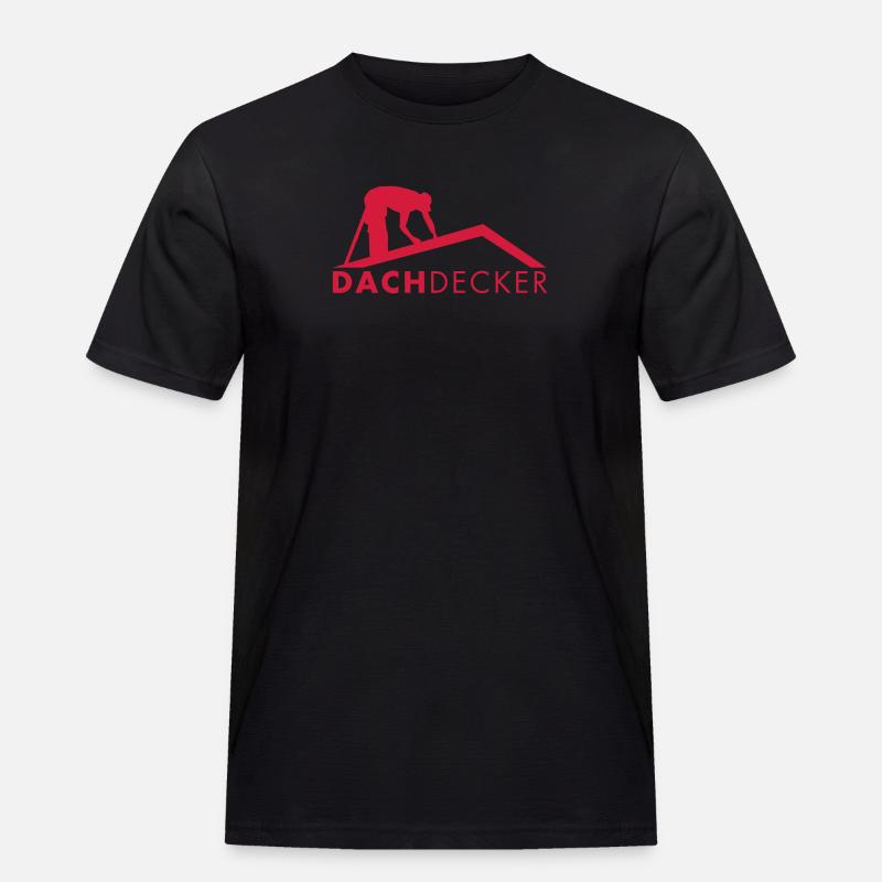 Dachdecker - Männer Workwear T-Shirt - Schwarz