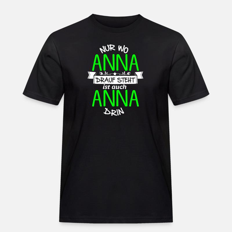 ANNA die Echte - Männer Workwear T-Shirt - Schwarz