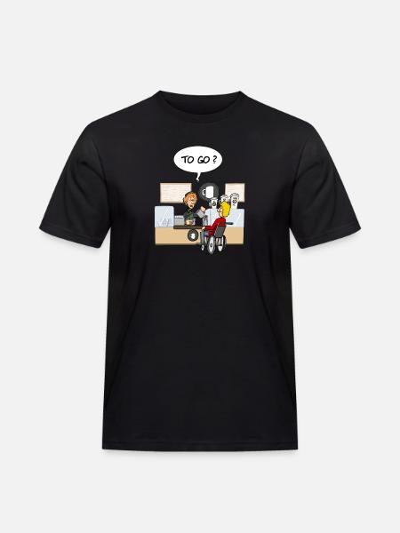 To go? - Männer Workwear T-Shirt - Schwarz