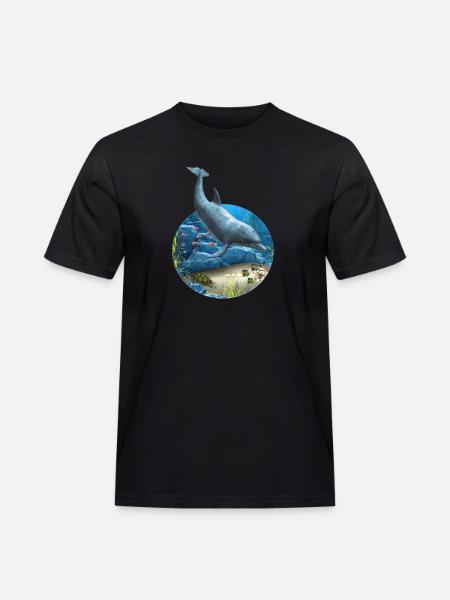 Le monde des dauphins - T-shirt Workwear homme - noir